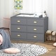 preview thumbnail 2 of 14, Kerrogee 6-Drawer Dresser with Changing Table - Grey