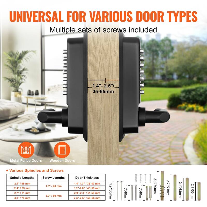 Mechanical Keyless Entry Door Lock Easy to Install, for Yard, Garden, Garage