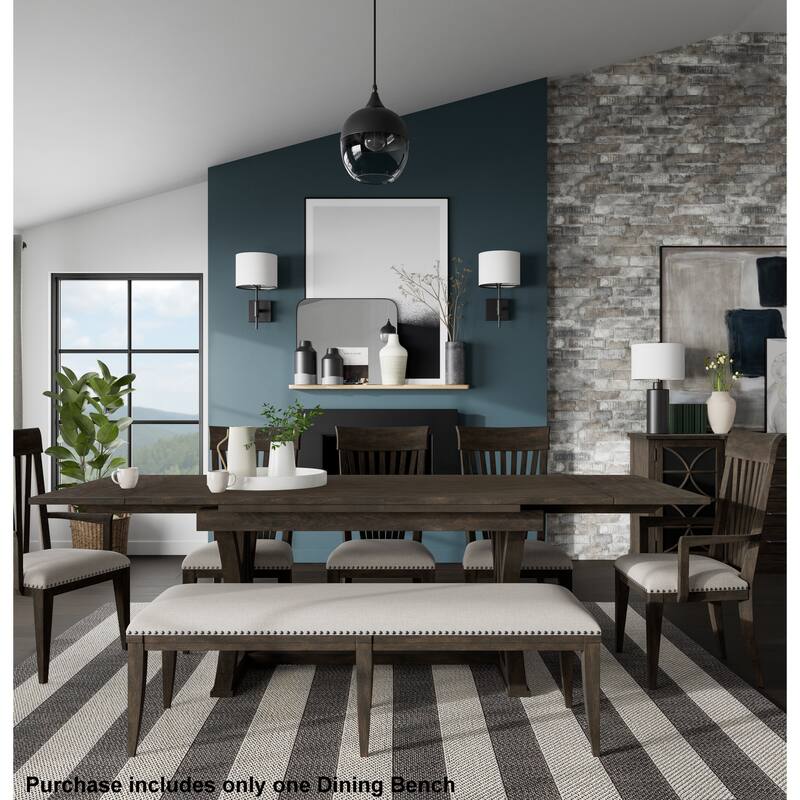 Nailhead Trim Upholstered Dining Bench