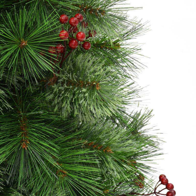 Puleo International 4 ft. Battery Operated Potted Cascade Pine Tree