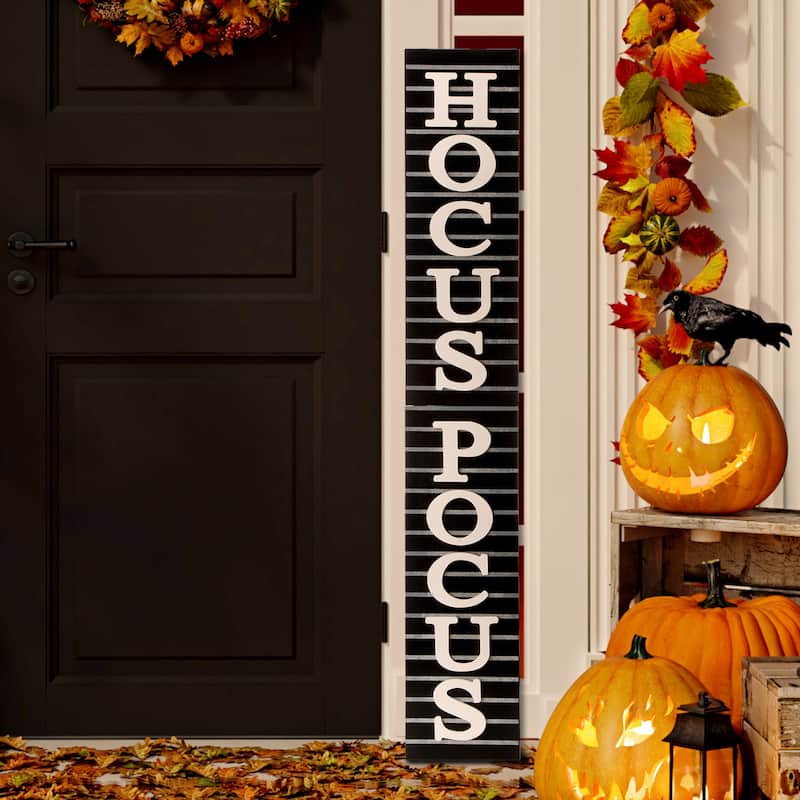 Glitzhome Halloween Wooden Porch Sign Decor
