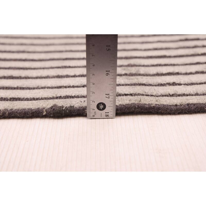 ECARPETGALLERY Hand Loomed Elysian Grey Viscose Rug - 6'6 x 9'7