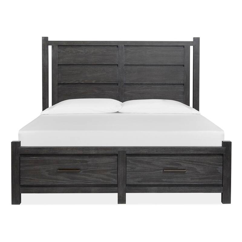 Magnussen Home Plum Creek Ravenwood Black Panel Storage Bed