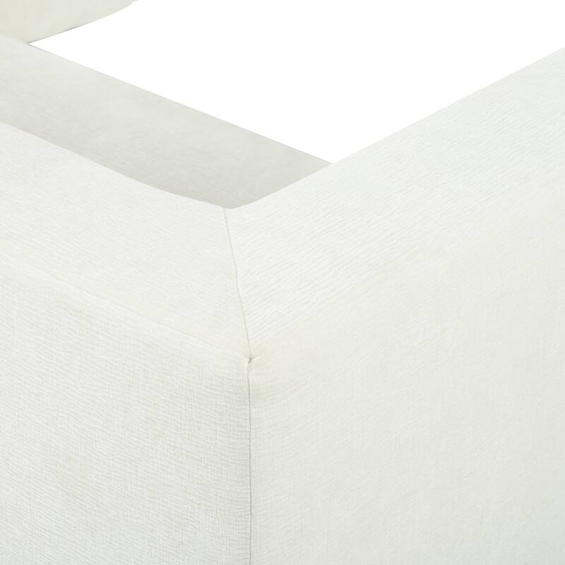 112.2" Chenille Modular L-Shaped Sofa Bed with Free Combination Design and No-Assembly Required
