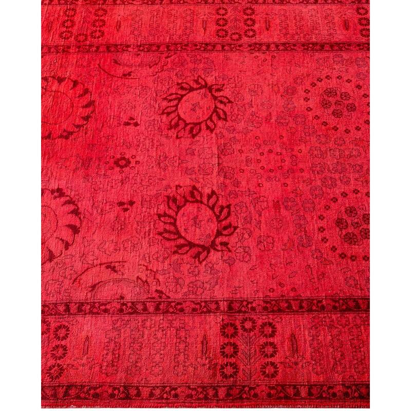 Fine Vibrance, One-of-a-Kind Hand-Knotted Runner Rug - Orange, 3' 1" x 9' 1" - 3' 1" x 9' 1"