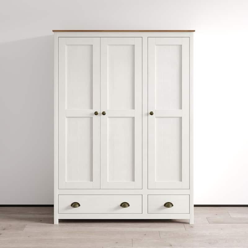Topazio 3D2S Wardrobe - White