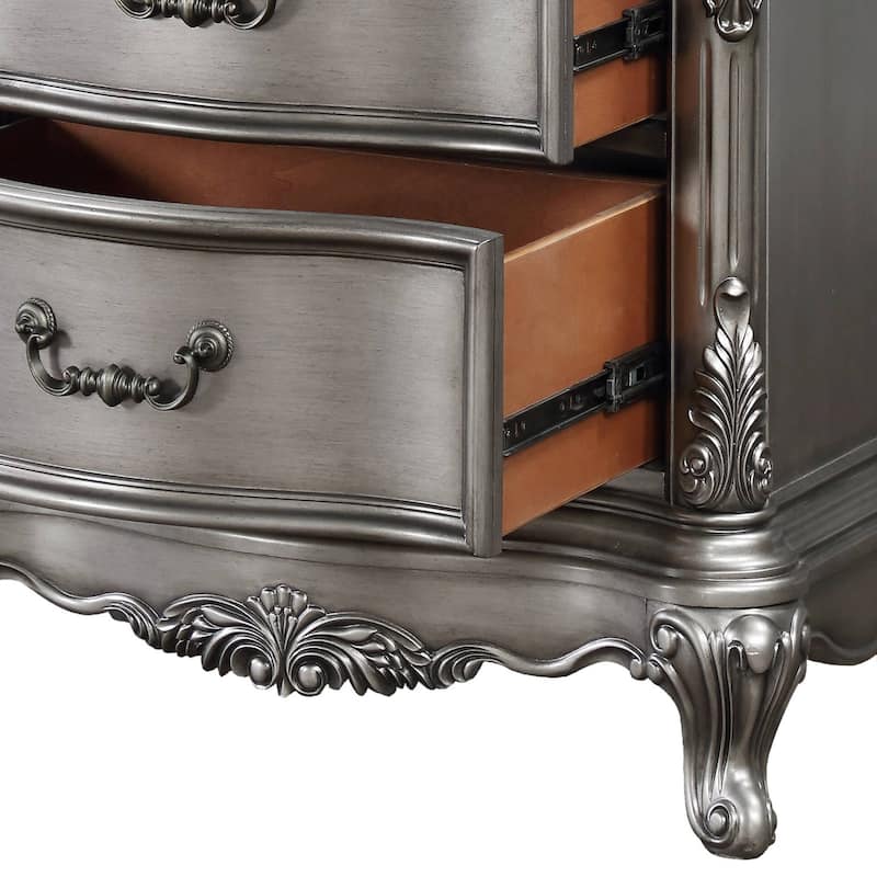 Olander Antique Platinum 2-drawer Nightstand