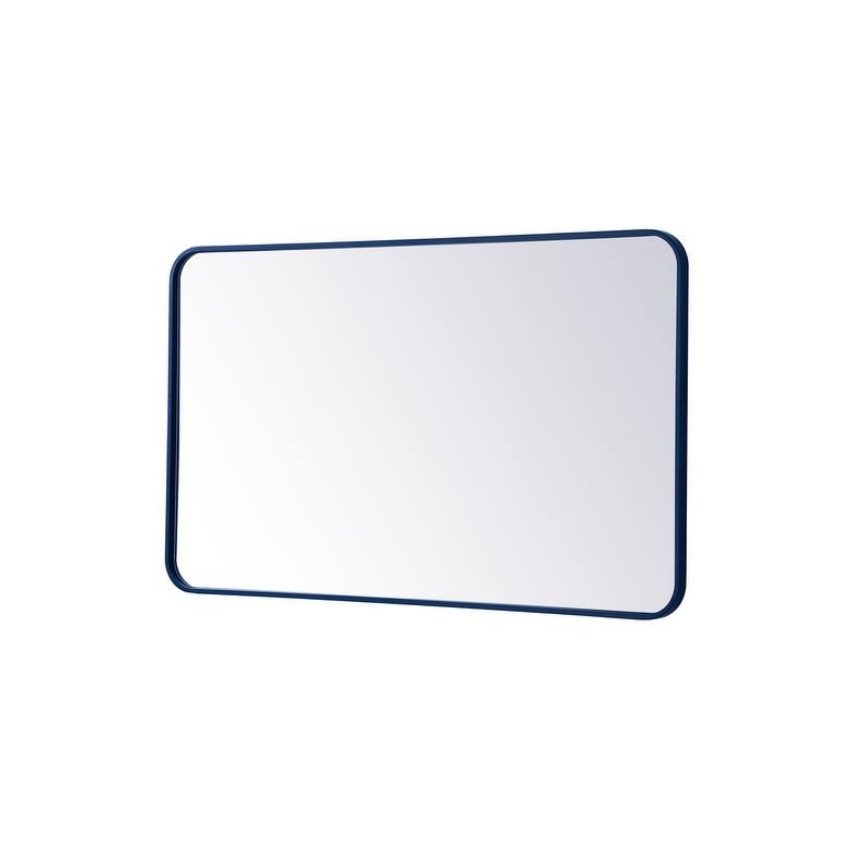 Ezra Soft Corner Metal Rectangular Mirror