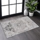 preview thumbnail 9 of 12, LOOM & LUXE Collection Cream/Blue/Medallion Non-Shedding Area Rug - 36" D x 24" W x 0.28" H