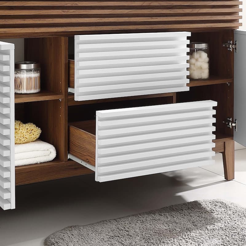 Render 48" Single Sink Compatible (Not Included) Bathroom Vanity Cabinet