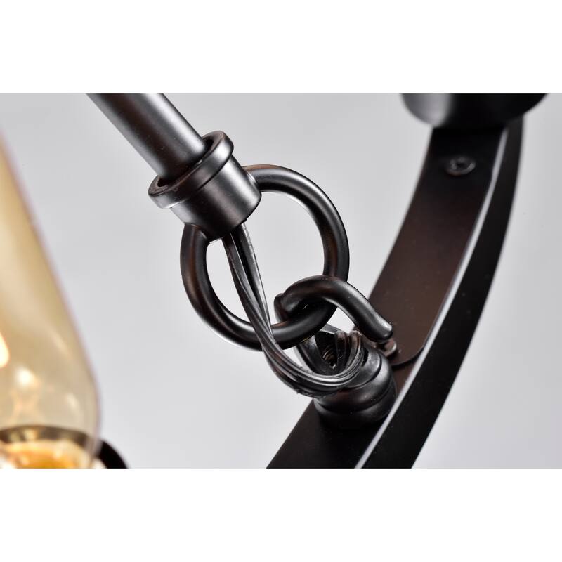 Liam 12-Light 35 Inch Round Wagon Wheel Chandelier