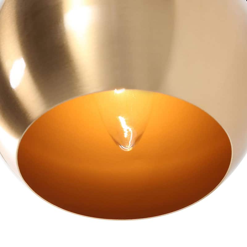 Modern Black Gold 1-Light Metal Globe Wall Sconces Industrial Armed Sconce