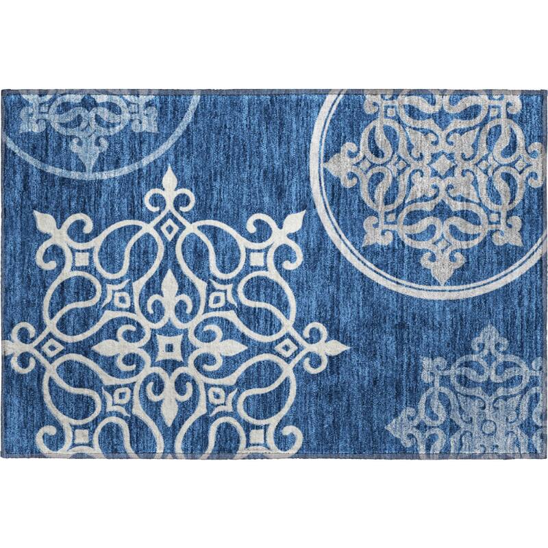 Premium Washable Super Soft Transitional Scroll Mayfield Rug
