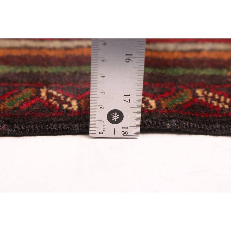 ECARPETGALLERY Hand-knotted Teimani Dark Brown Wool Rug - 3'7 x 6'7