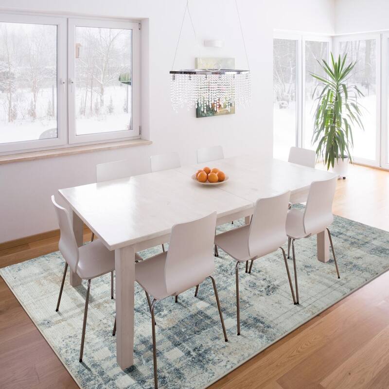 Luxe Weavers Distressed Plaid Area Rug, Farmhouse Carpet