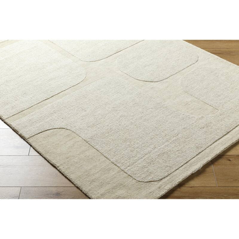 Nallely Casual Solid Color Wool Area Rug