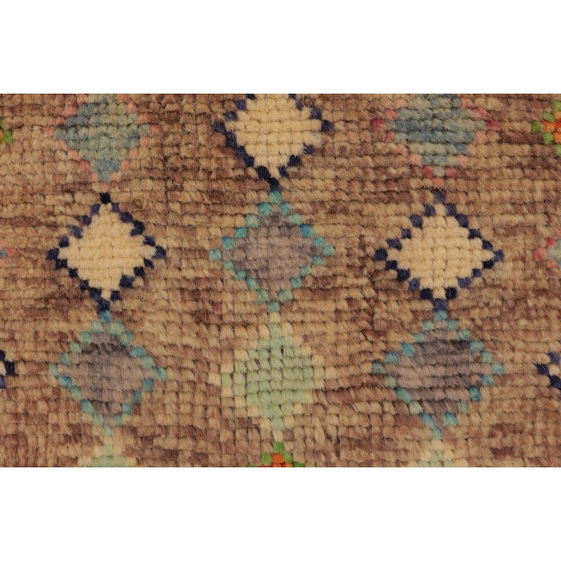 Boho Chic Balochi Morse Brown/Rust Hand Knotted Wool Rug - 3'3'' x 4'11''