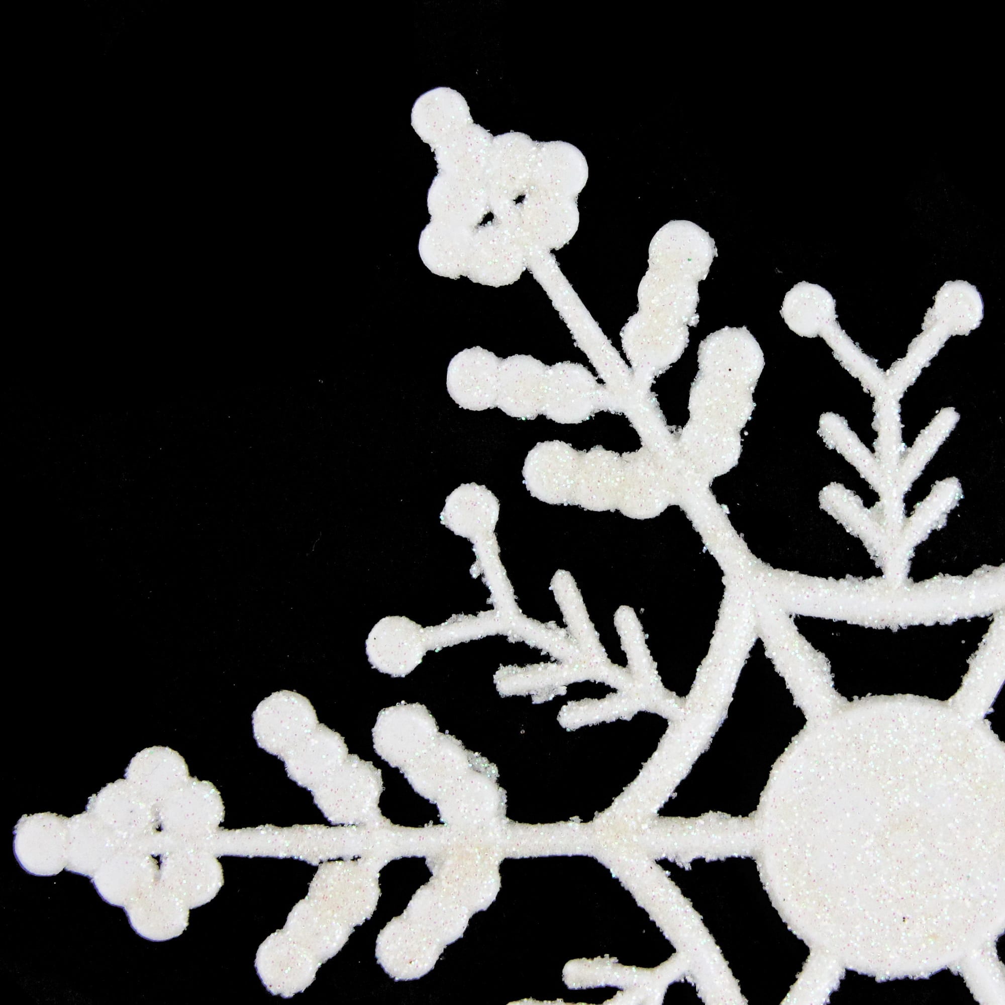 Club Pack of 12 White Glitter Snowflake Christmas Ornaments 6.25