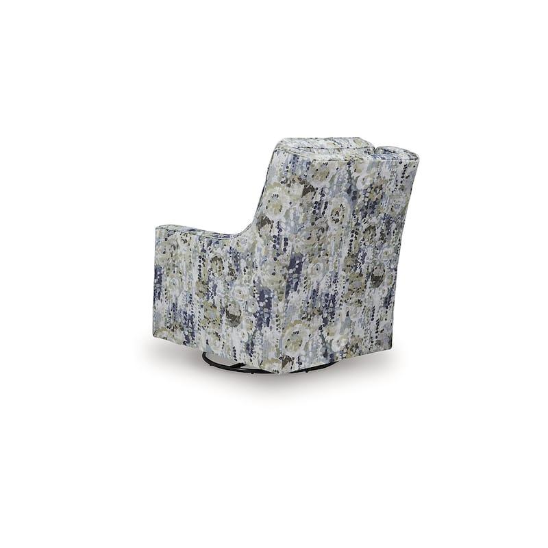 Signature Design by Ashley Dustinford Gray/Green Swivel Glider Accent Chair - 30" W x 39" D x 41" H