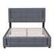preview thumbnail 3 of 12, Queen Size Upholstered Bed with Hydraulic Storage System and LED Light Storage Platform Bed Frame for Kids Teens Adults, Gray