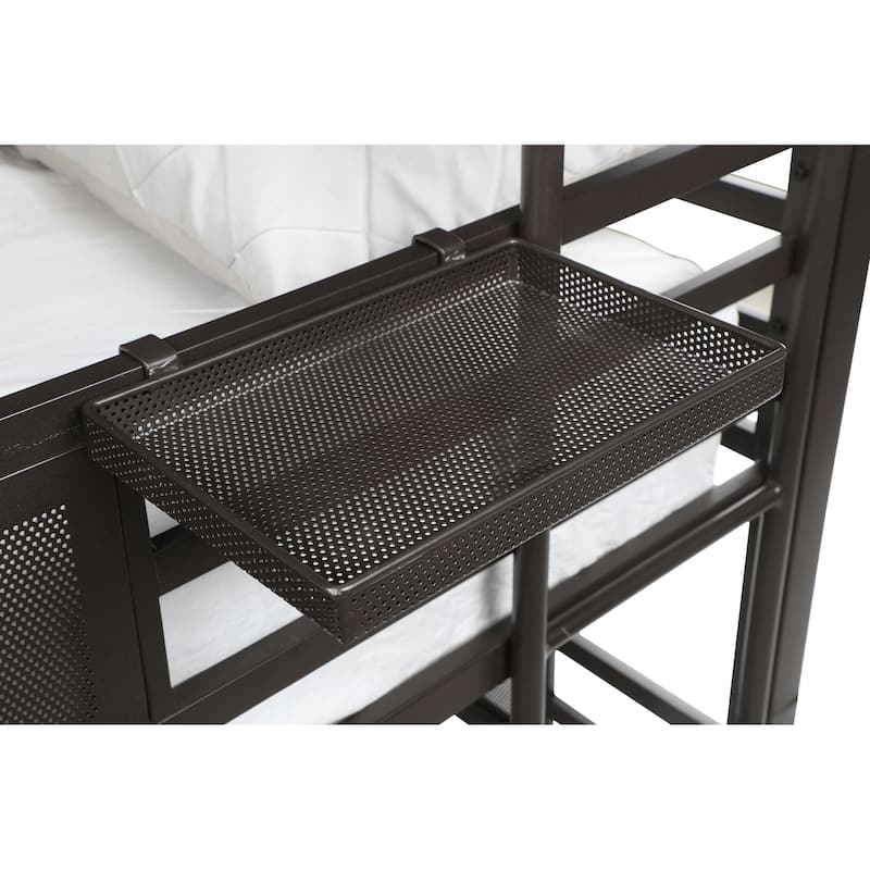 Rogen Dark Bronze Metal Frame Triple Bunk Bed