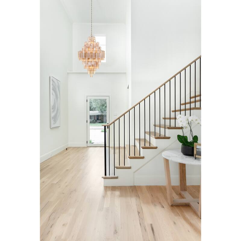 Addis 20 Light Aged Brass Chandelier - 30.5"W x 49.5"H x 30.5"D