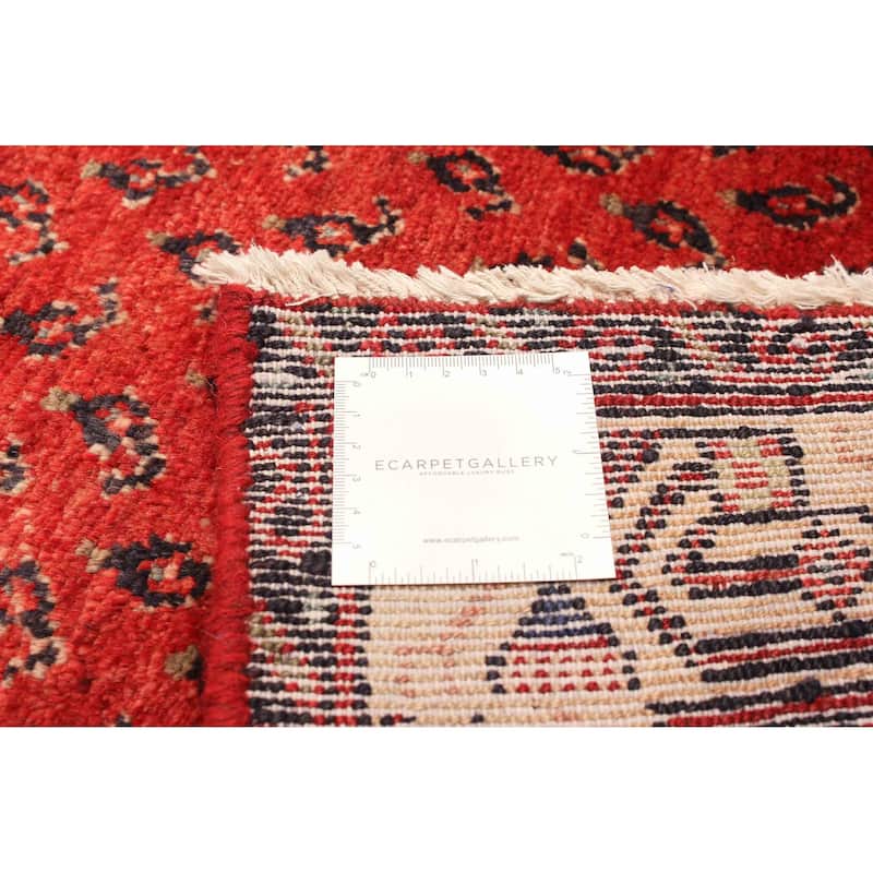 ECARPETGALLERY Hand-knotted Andelz Red Wool Rug - 2' 7" x 9' 10"