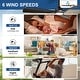 preview thumbnail 2 of 7, 52 in. Black Dimmable Ceiling Fan With Light for Patios, Noiseless Ceiling Fan with Remote APP Control