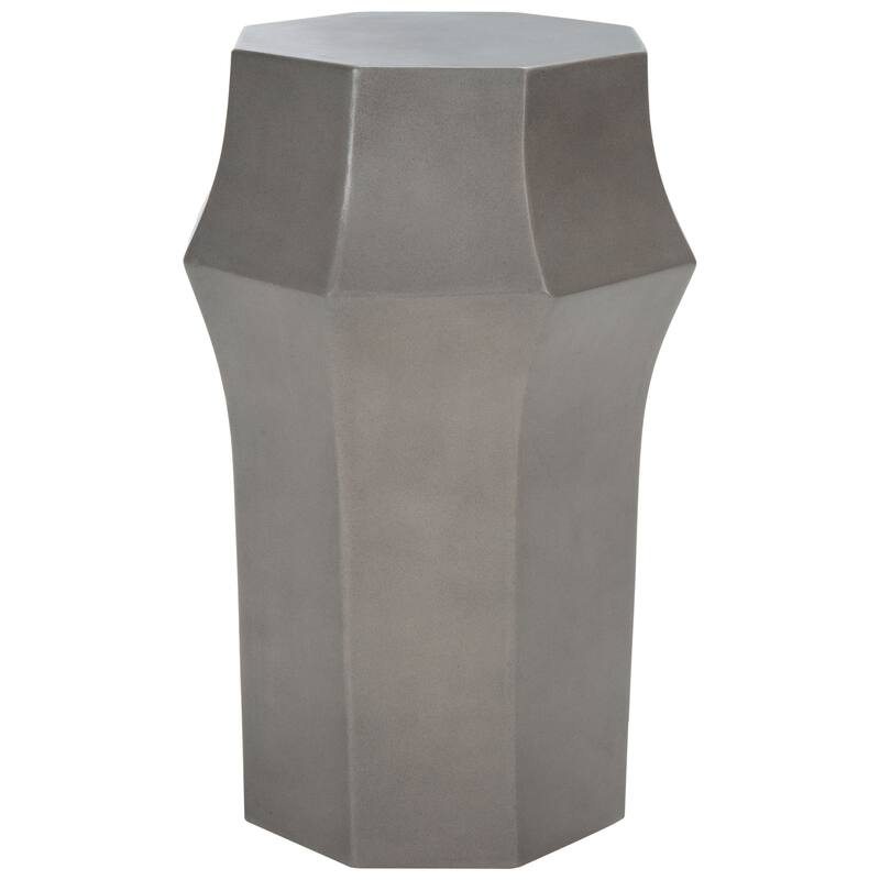 SAFAVIEH Evda Concrete Indoor/Outdoor Accent Table - 16" W x 16" D x 24" H - 16Wx16Dx24H
