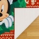 preview thumbnail 4 of 2, Licensed Disney Mickey Mouse Christmas Wreath Red/ Green Non-Slip Area Rug, 4x6 - 4'6"x6'6"