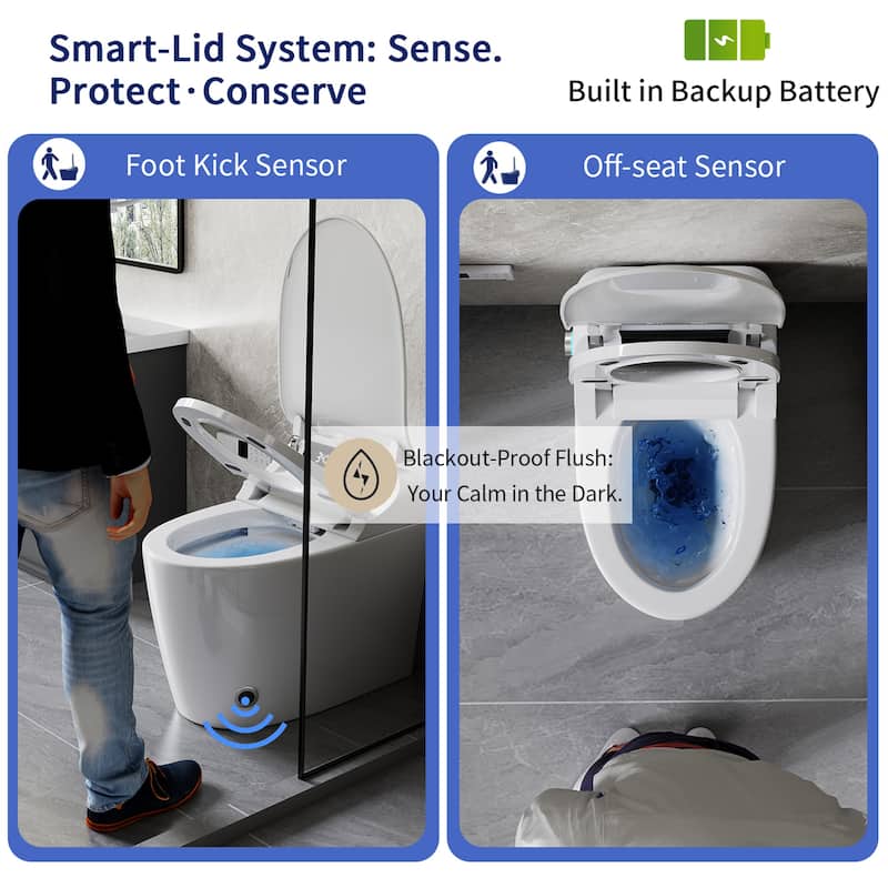 Hands-Free Smart Toilet with Foot Sensor Operation
