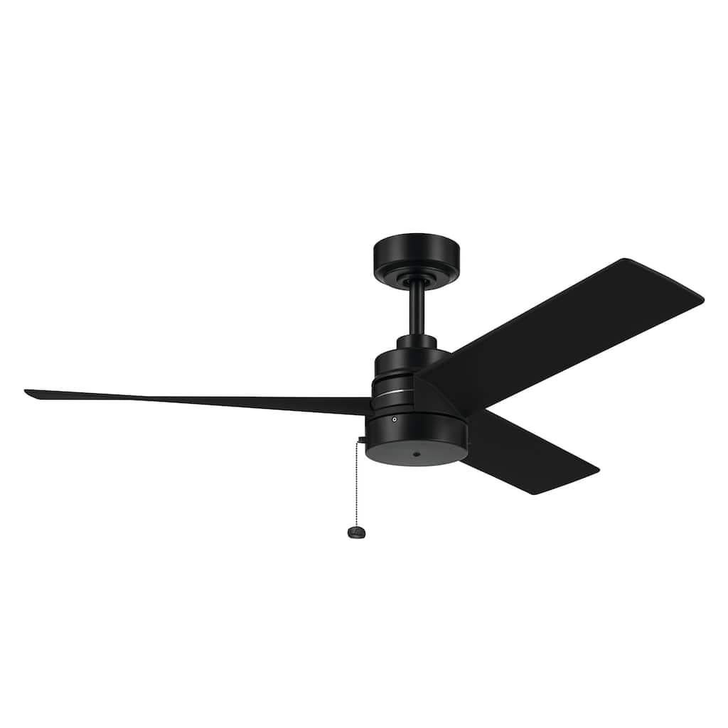 52 Inch Spyn Lite Fan in Black with Black Blades
