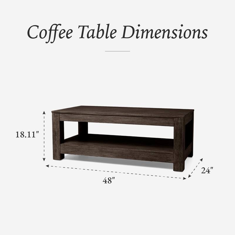 Maven Lane Paulo Wooden Coffee Table