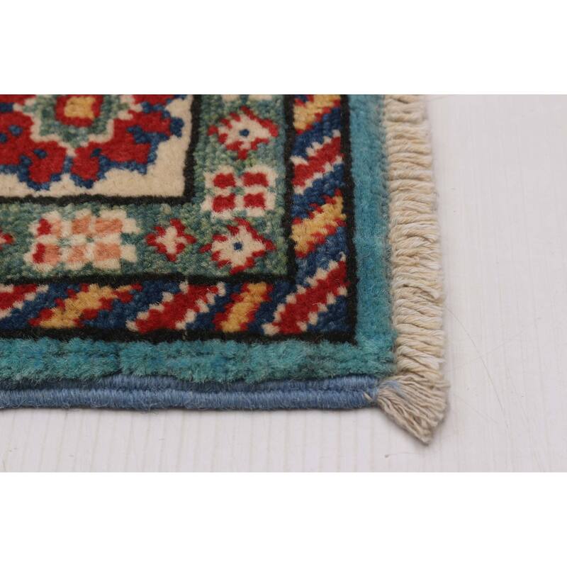 ECARPETGALLERY Hand-knotted Uzbek Ghazni Blue Wool Rug - 2'8 x 9'8