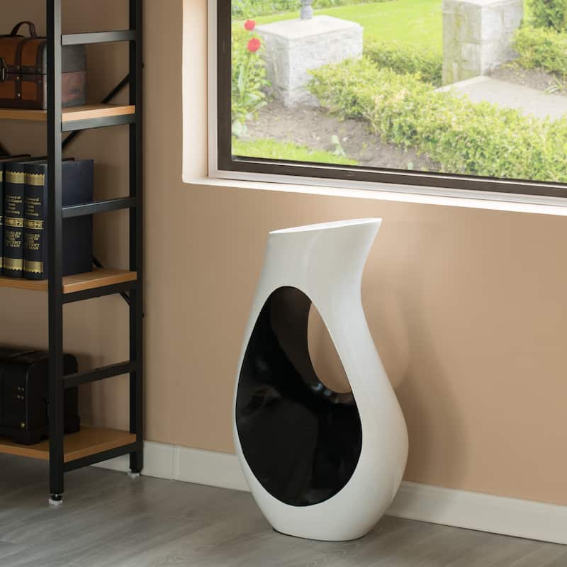 Modern floor vase, White Unique Trumpet Floor Vase, Home Interior Decoration, Modern Floor Vase, Tall Floor Vases