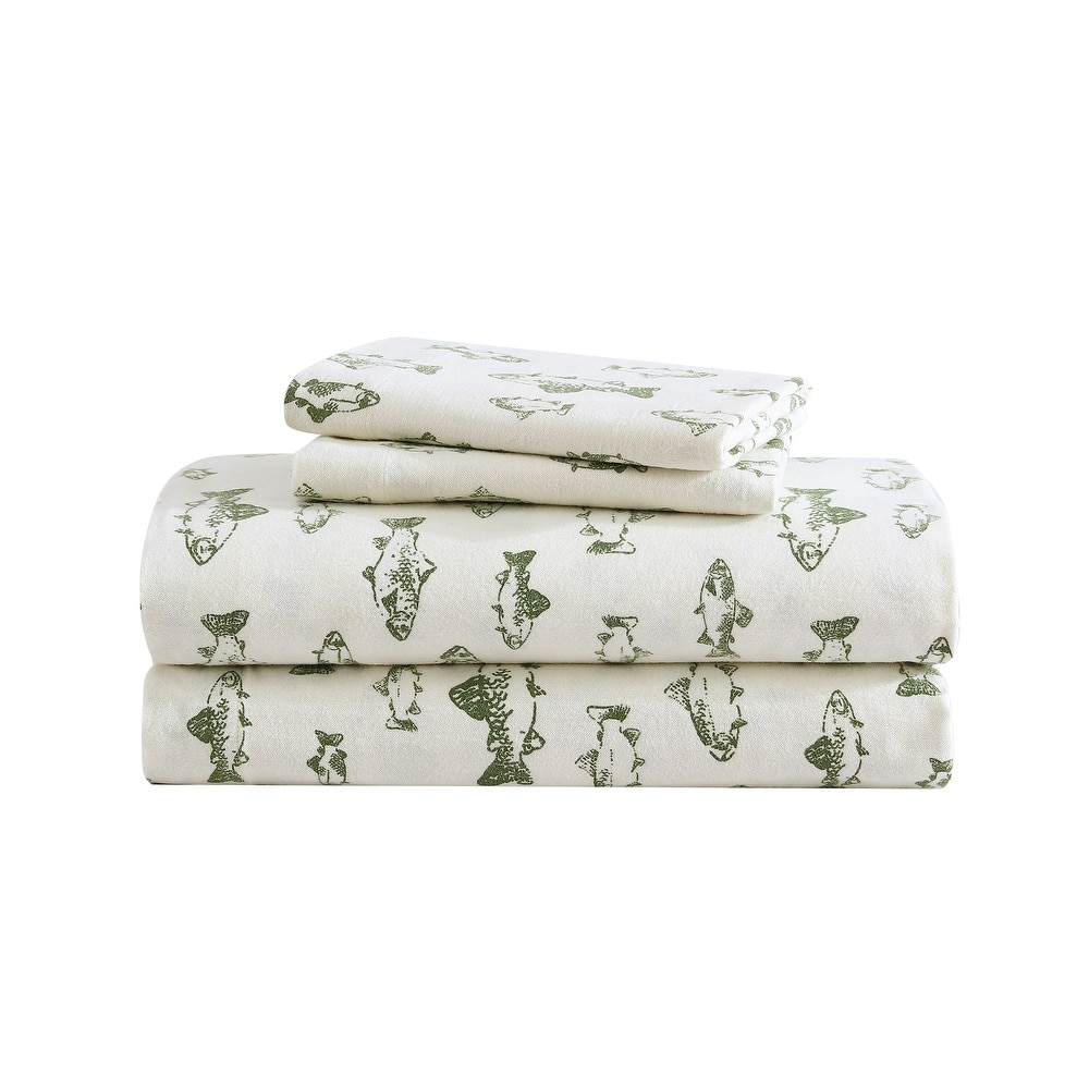 Eddie Bauer Printed Cotton Flannel Sheet Set