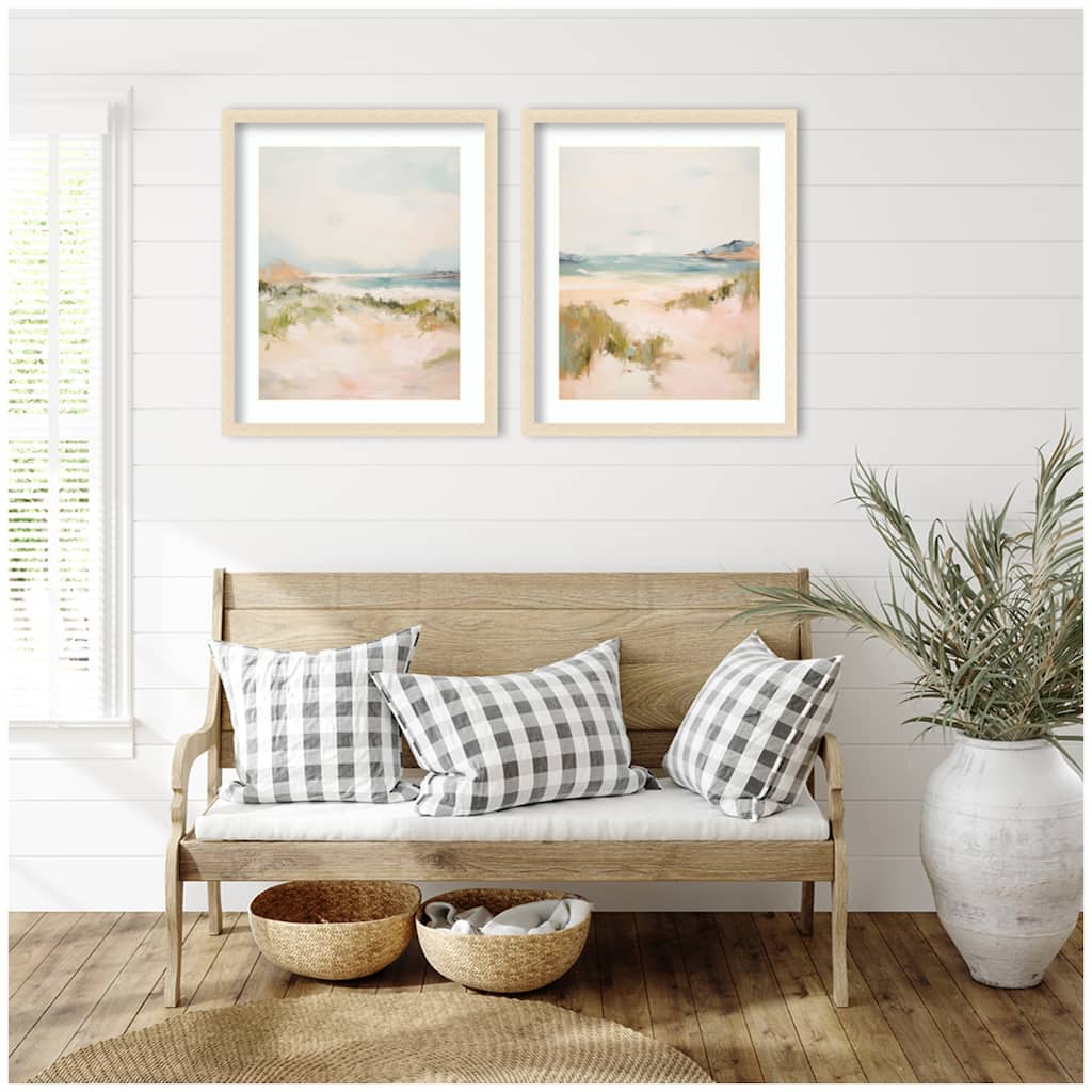 Kate and Laurel Tranquil Landscape 2 Piece Framed Wall Art Print Set by Amy Lighthall
