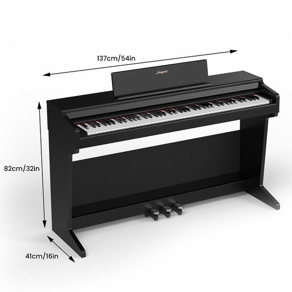 Digital piano with weighted keys and pedals sale