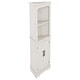 preview thumbnail 8 of 26, GDFStudio - Tall Corner Cabinet with Doors and Open Shelves, Space-Saving Storage Cabinet