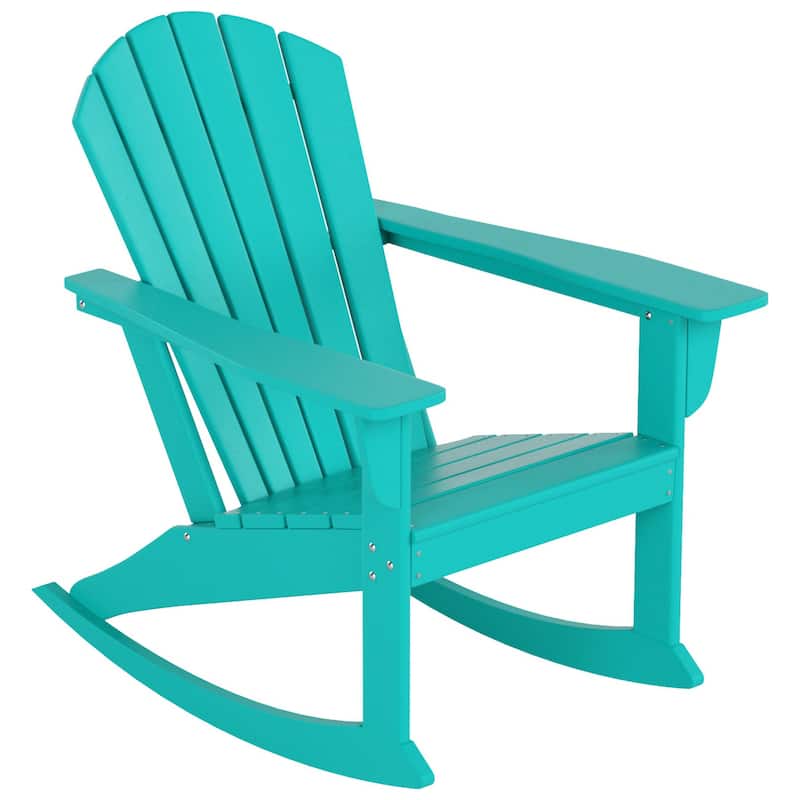 Laguna Hdpe All Weather Outdoor Patio Rocking Chair - Turquoise