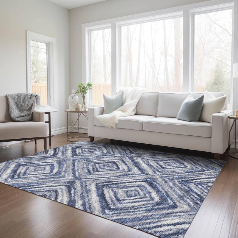 Machine Washable Indoor/ Outdoor Chantille Moroccan Boho Contemporary Rug