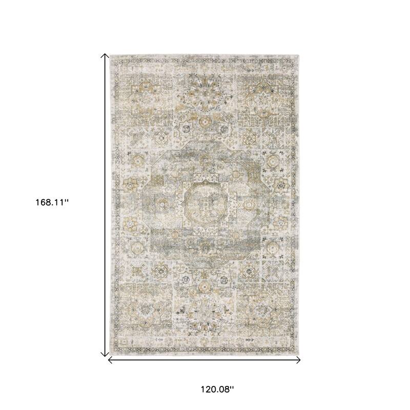 HomeRootsMedallion Traditional Rectangle Area Rug