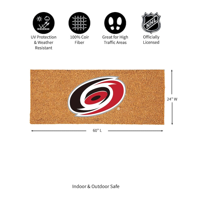 Carolina Hurricanes Full Color Indoor/Outdoor Coir Mat
