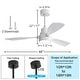 preview thumbnail 93 of 97, Sofucor 48/52 Inch Wood Ceiling Fan with Light and Remote/Smart App Voice Control, Dimmable Lights Included