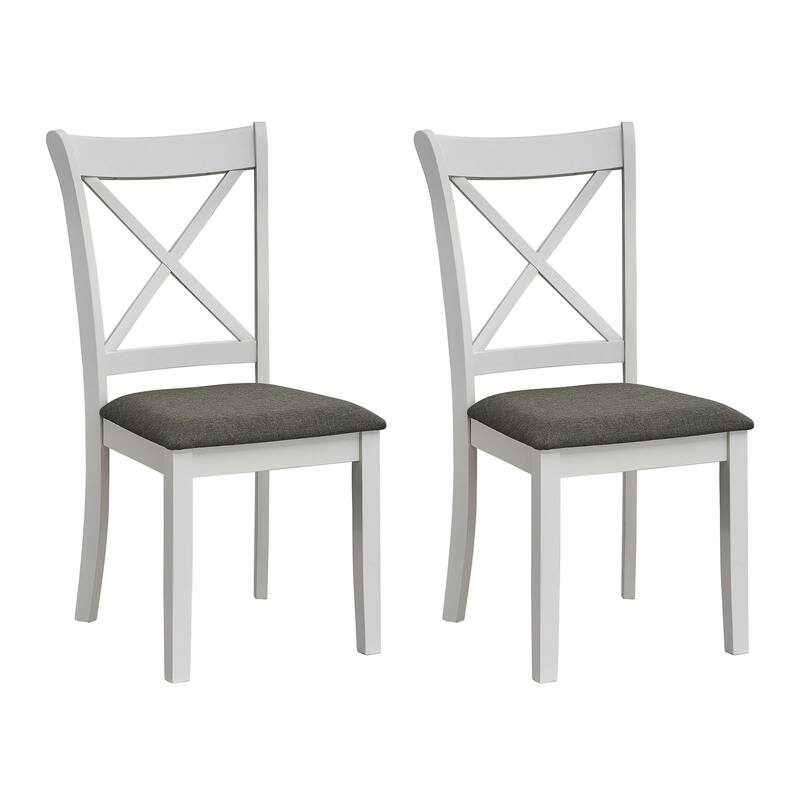 (1 Table with 4 Chairs)Wooden Dining Table Set for 4 Persons, Modern Design Round Kitchen Table with Curved Trestle Legs