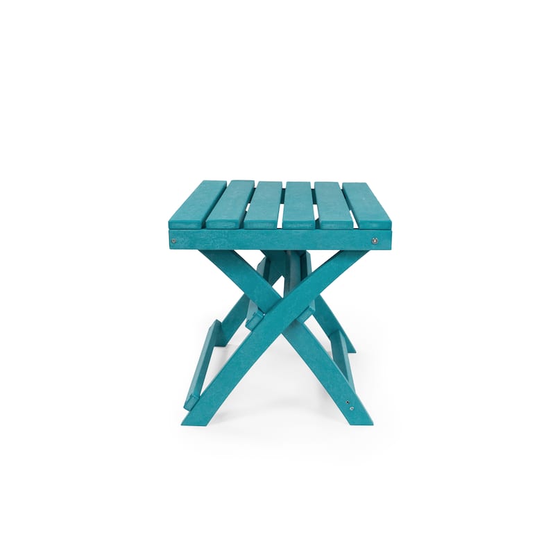 Santorini Fully Assembled All-Weather Recycled HDPE Outdoor Folding Side Table