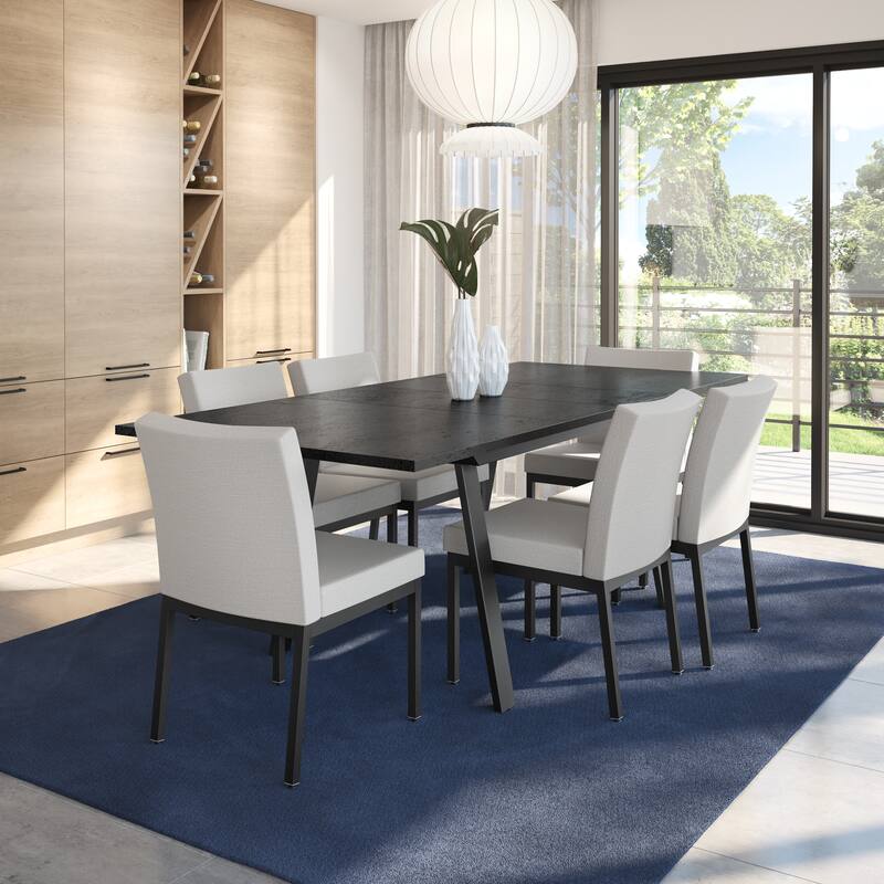 Amisco Perry Set of 2 Upholstered Dining Chairs with Metal Legs