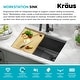 preview thumbnail 85 of 162, KRAUS Kore Workstation Undermount Stainless Steel Kitchen Sink