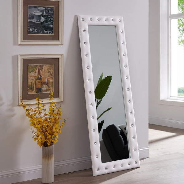 Vanity floor mirror with lights on sale