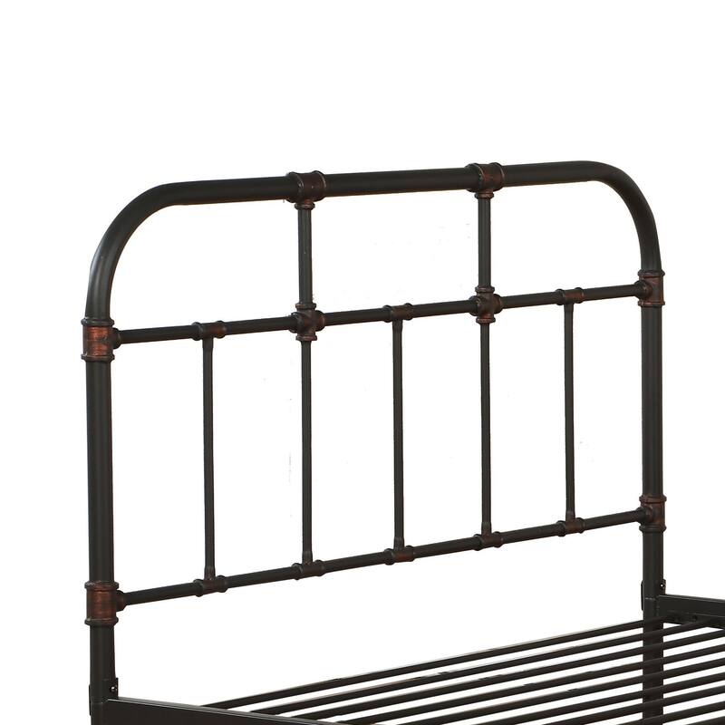 Full Size Metal Platform Bed with 20-Slat Support